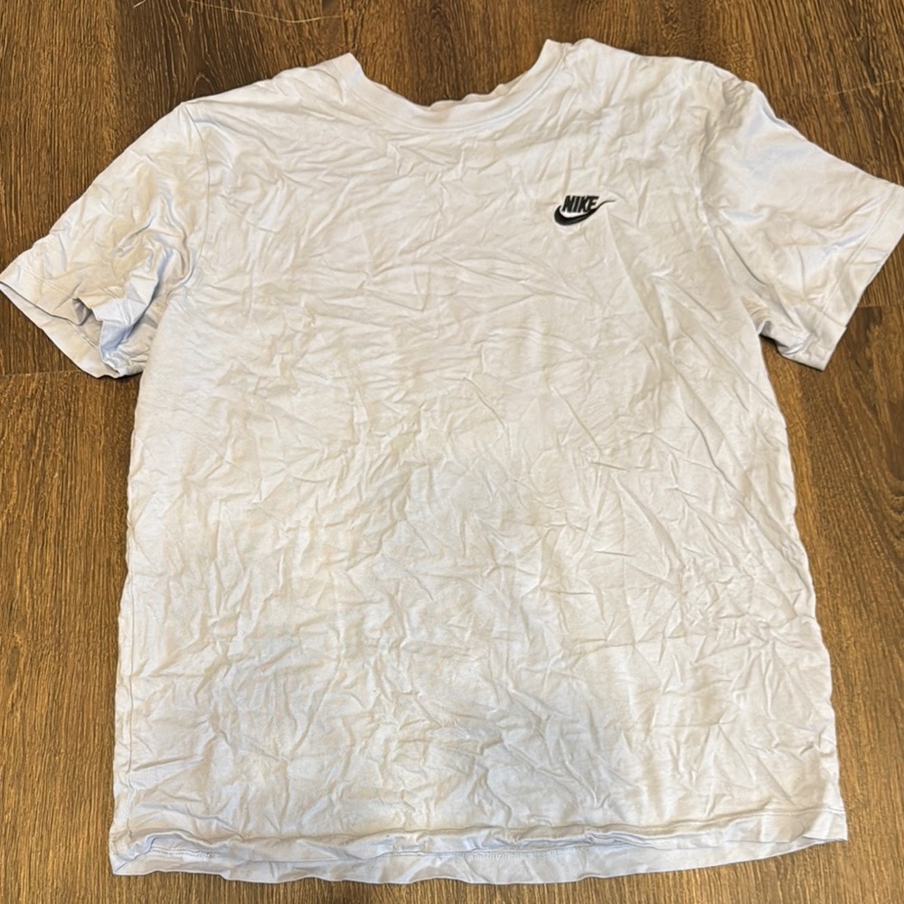 Nike Men's light blue/grey T-Shirt